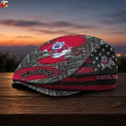 Fresno State Bulldogs NCAA4 Mesh Flat Cap, Golf Mesh Cap M04