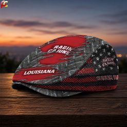 Louisiana Ragin Cajuns NCAA4 Mesh Flat Cap, Golf Mesh Cap M04