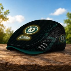 Oakland Athletics MLB Mesh Flat Cap, Golf Mesh Cap M03