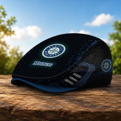 Seattle Mariners MLB Mesh Flat Cap, Golf Mesh Cap M03