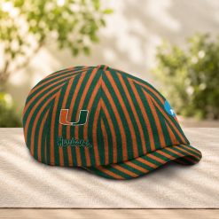 Miami Hurricanes NCAA Newsboy Cap, Bakerboy Cap M05