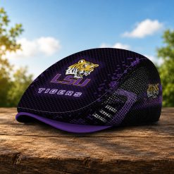 LSU Tigers NCAA Mesh Flat Cap, Golf Mesh Cap M03