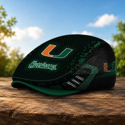 Miami Hurricanes NCAA Mesh Flat Cap, Golf Mesh Cap M03