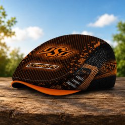 Oklahoma State Cowboys NCAA Mesh Flat Cap, Golf Mesh Cap M03