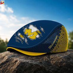 Michigan Wolverines NCAA Mesh Flat Cap, Mesh Golf Cap M06