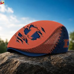Illinois Fighting Illini NCAA3 Mesh Flat Cap, Mesh Golf Cap M06