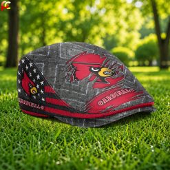 Louisville Cardinals NCAA Jeff Cap, Flat Cap M05