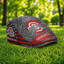 Ohio State Buckeyes NCAA Jeff Cap, Flat Cap M05