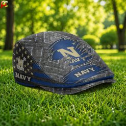 Navy Midshipmen NCAA2 Jeff Cap, Flat Cap M05