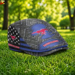 SMU Mustangs NCAA2 Jeff Cap, Flat Cap M05
