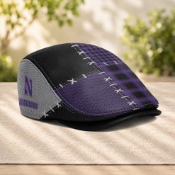 Northwestern Wildcats NCAA4 Jeff Cap, Flat Cap M75