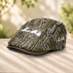 Los Angeles Rams NFL Camo Jeff Cap, Flat Cap M98
