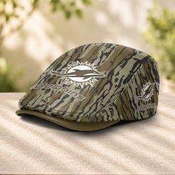 Miami Dolphins NFL Camo Jeff Cap, Flat Cap M98