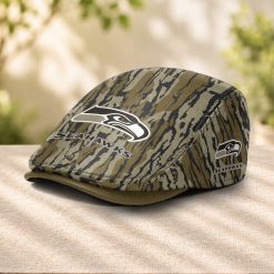 Seattle Seahawks NFL Camo Jeff Cap, Flat Cap M98