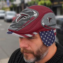 Atlanta Falcons NFL Flat Cap with Foldable Ear Flaps M02