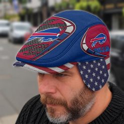 Buffalo Bills NFL Flat Cap with Foldable Ear Flaps M02