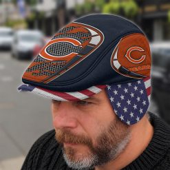 Chicago Bears NFL Flat Cap with Foldable Ear Flaps M02