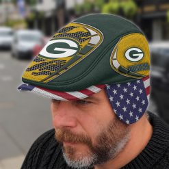 Green Bay Packers NFL Flat Cap with Foldable Ear Flaps M02