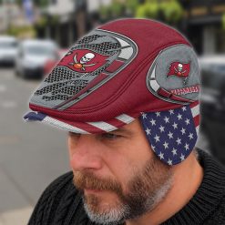 Tampa Bay Buccaneers NFL Flat Cap with Foldable Ear Flaps M02