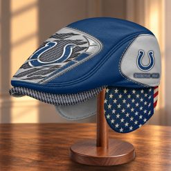 Indianapolis Colts NFL Flat Cap with Foldable Ear Flaps M99
