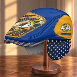Los Angeles Rams NFL Flat Cap with Foldable Ear Flaps M99