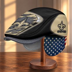 New Orleans Saints NFL Flat Cap with Foldable Ear Flaps M99