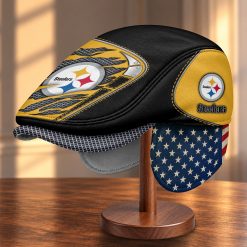 Pittsburgh Steelers NFL Flat Cap with Foldable Ear Flaps M99