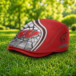 Wisconsin Badgers NCAA Jeff Cap, Flat Cap M97