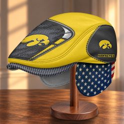 Iowa Hawkeyes NCAA Flat Cap with Foldable Ear Flaps M99