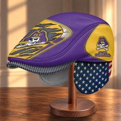 East Carolina Pirates NCAA4 Flat Cap with Foldable Ear Flaps M99