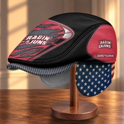 Louisiana Ragin Cajuns NCAA4 Flat Cap with Foldable Ear Flaps M99