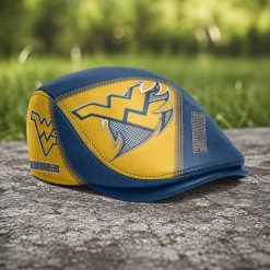 West Virginia Mountaineers NCAA2 Jeff Cap, Flat Cap N01