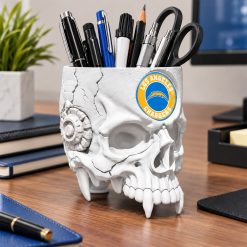 Los Angeles Chargers NFL Pen Holder Skull 4 Colors M01