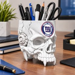 New York Giants NFL Pen Holder Skull 4 Colors M01