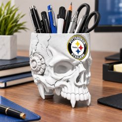Pittsburgh Steelers NFL Pen Holder Skull 4 Colors M01