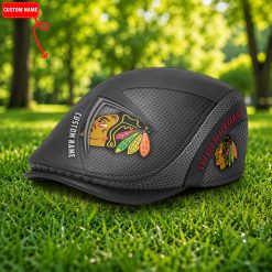 Chicago Blackhawks NHL Beret Cap, Flat Cap N03