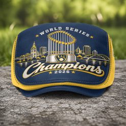 Milwaukee Brewers MLB WORLD SERIES CHAMPIONSHIP Flat Cap C02