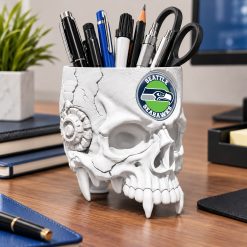 Seattle Seahawks NFL Pen Holder Skull 4 Colors M01