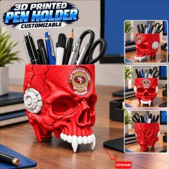 San Francisco 49ers NFL Pen Holder Skull M02